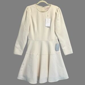 NWT Gal Meets Glam Celeste Pearl Fit & Flare Dress 10 US Cream‎ White Bridal Era